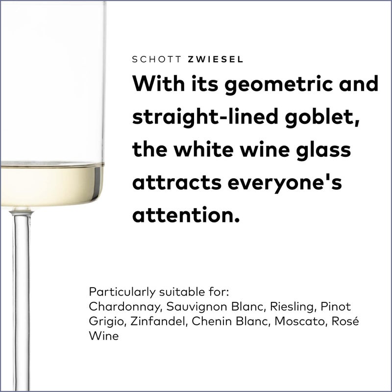 SCHOTT ZWIESEL Modo White Wine Glass (Set of 4), Straight-Lined Wine Glasses for White Wine, Dishwasher-Safe Tritan Crystal Glasses, Made in Germany (13.5 Ounce) - Image 4